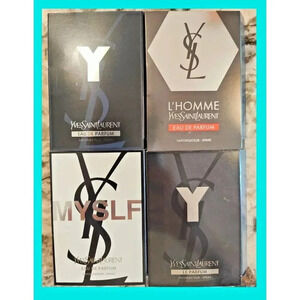 4 YSL Yves Saint Laurent Y EAU DE LE PARFUM, L'HOMME, MYSELF Men's SAMPLE Sprays